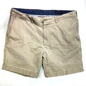 Bugatti Men’s Tan chino shorts with Navy Blue Comfort sz 35